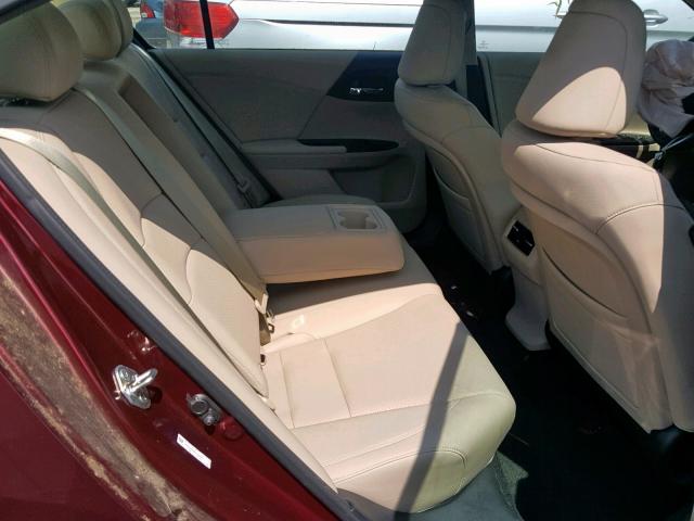 1HGCR3F85DA036687 - 2013 HONDA ACCORD EXL BURGUNDY photo 6