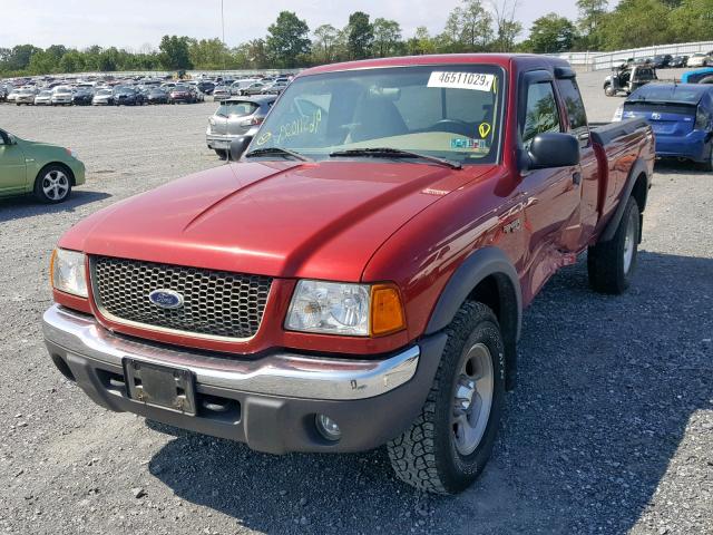 1FTZR15E81TB11791 - 2001 FORD RANGER SUP RED photo 2