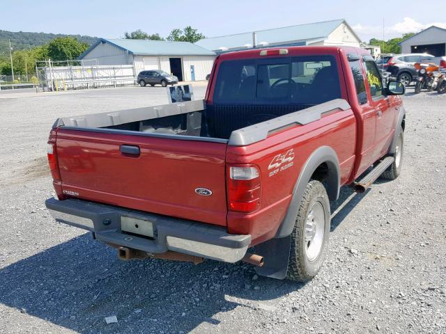 1FTZR15E81TB11791 - 2001 FORD RANGER SUP RED photo 4