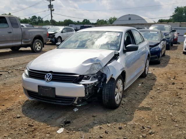 3VW2K7AJ3CM350899 - 2012 VOLKSWAGEN JETTA BASE Արծաթագույն լուսանկար 2