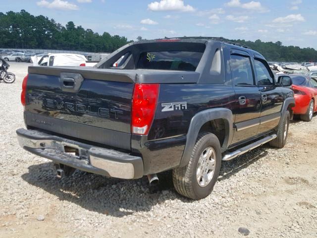 3GNEC12T14G251757 - 2004 CHEVROLET AVALANCHE BLACK photo 4