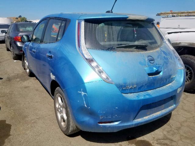 JN1AZ0CP0CT020127 - 2012 NISSAN LEAF SV BLUE photo 3