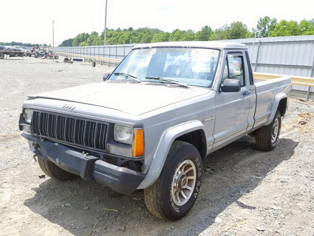 1J7FJ36L8KL558655 - 1989 JEEP COMANCHE P GRAY photo 2