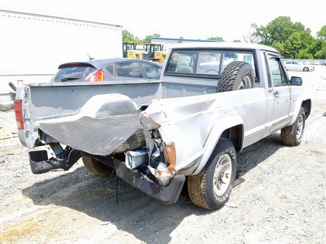 1J7FJ36L8KL558655 - 1989 JEEP COMANCHE P GRAY photo 4