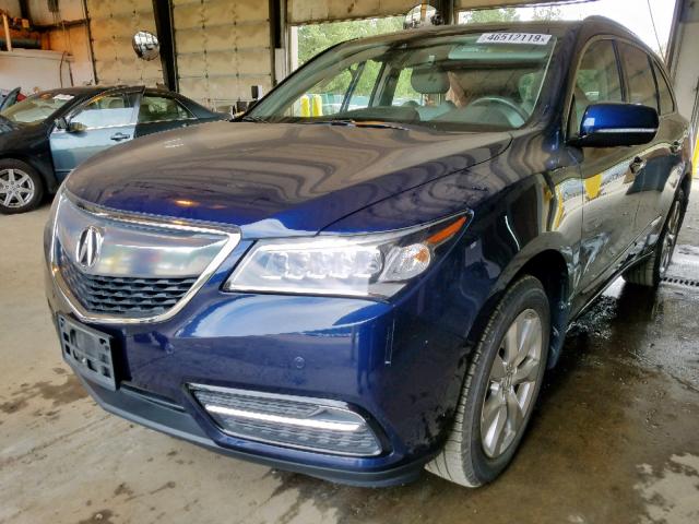 5FRYD4H93GB049835 - 2016 ACURA MDX ADVANC 蓝色 照片 2