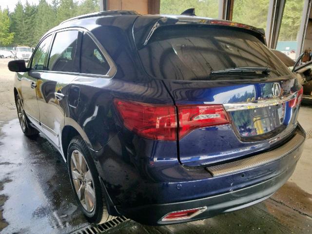 5FRYD4H93GB049835 - 2016 ACURA MDX ADVANC 蓝色 照片 3