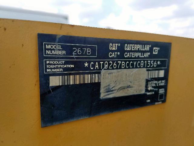 CAT0267BCCYC01356 - 2008 CATERPILLAR SKIDSTEER YELLOW photo 10