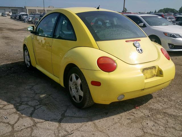 3VWCA21C7YM485967 - 2000 VOLKSWAGEN NEW BEETLE ყვითელი ფოტო 3