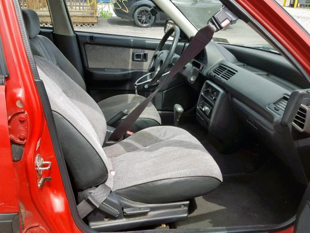 1HGED3642ML056162 - 1991 HONDA CIVIC DX RED photo 5