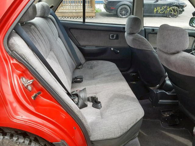 1HGED3642ML056162 - 1991 HONDA CIVIC DX RED photo 6