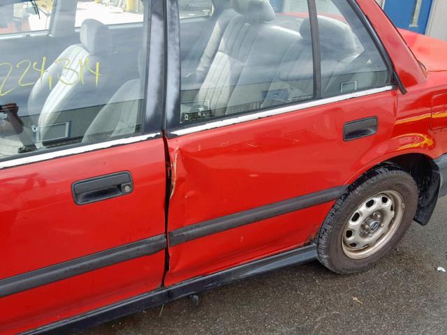 1HGED3642ML056162 - 1991 HONDA CIVIC DX RED photo 9