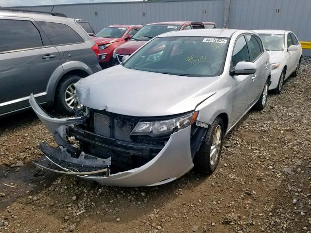 KNAFU5A21B5325321 - 2011 KIA FORTE EX SILVER photo 2