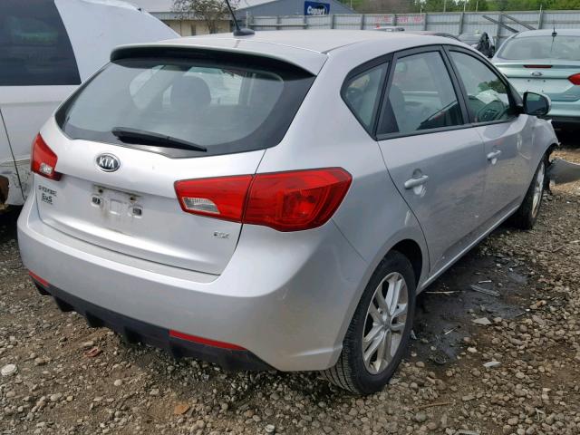 KNAFU5A21B5325321 - 2011 KIA FORTE EX SILVER photo 4