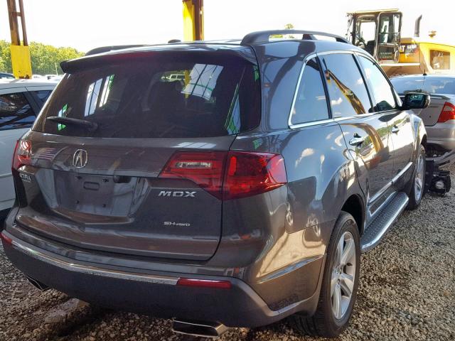 2HNYD2H25CH531052 - 2012 ACURA MDX GRAY photo 4