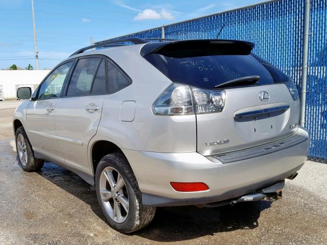 JTJHW31U672029793 - 2007 LEXUS RX 400H SILVER photo 3