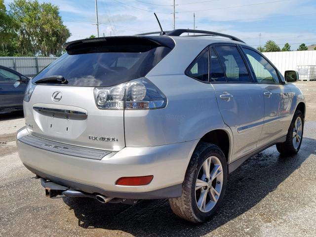 JTJHW31U672029793 - 2007 LEXUS RX 400H SILVER photo 4