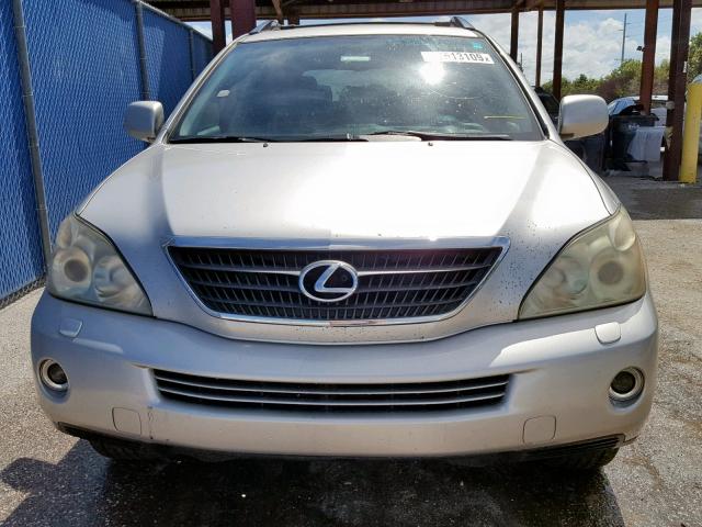 JTJHW31U672029793 - 2007 LEXUS RX 400H SILVER photo 9