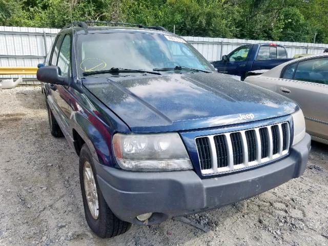 1J4GW48N24C349521 - 2004 JEEP GRAND CHER BLUE photo 1