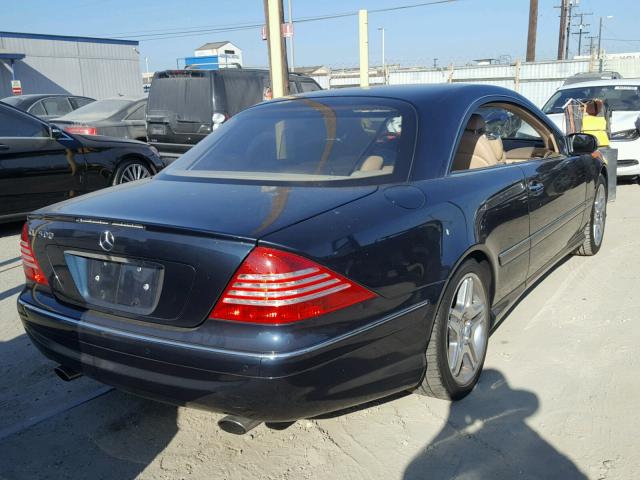 WDBPJ75J66A046987 - 2006 MERCEDES-BENZ CL 500 BLUE photo 4