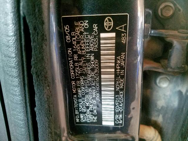 JTKKT604160135009 - 2006 TOYOTA SCION XA BLUE photo 10