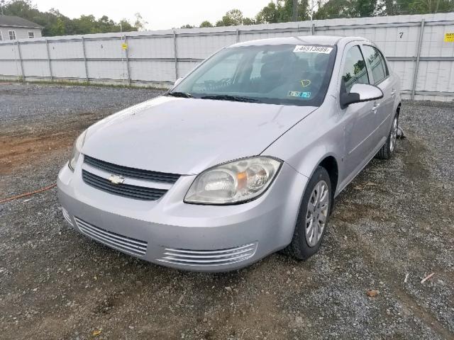 1G1AT58H097203745 - 2009 CHEVROLET COBALT LT SILVER photo 2