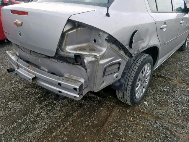 1G1AT58H097203745 - 2009 CHEVROLET COBALT LT SILVER photo 9