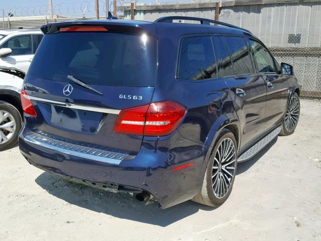 4JGDF7FE9HA797572 - 2017 MERCEDES-BENZ GLS 63 AMG BLUE photo 4