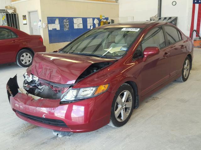 1HGFA16828L027299 - 2008 HONDA CIVIC MAROON photo 2