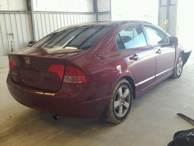 1HGFA16828L027299 - 2008 HONDA CIVIC MAROON photo 4