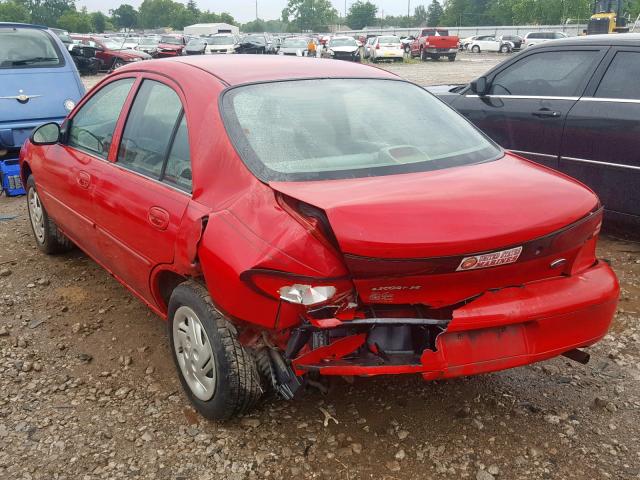 3FAFP13P31R211723 - 2001 FORD ESCORT RED photo 3