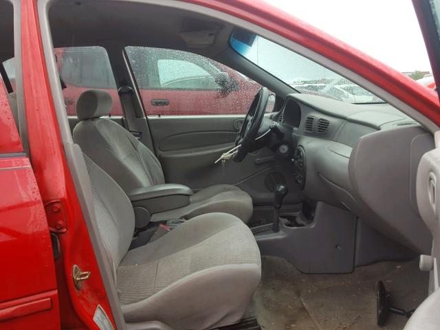 3FAFP13P31R211723 - 2001 FORD ESCORT RED photo 5