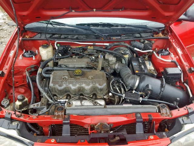 3FAFP13P31R211723 - 2001 FORD ESCORT RED photo 7