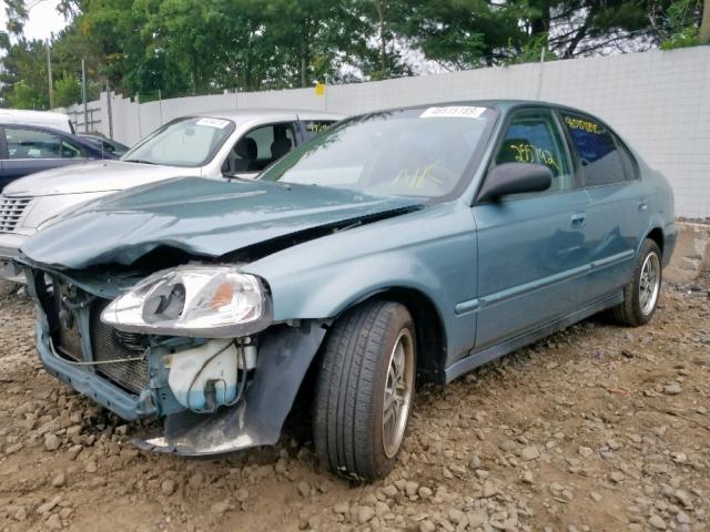 2HGEJ6611YH551777 - 2000 HONDA CIVIC BASE BLUE photo 2