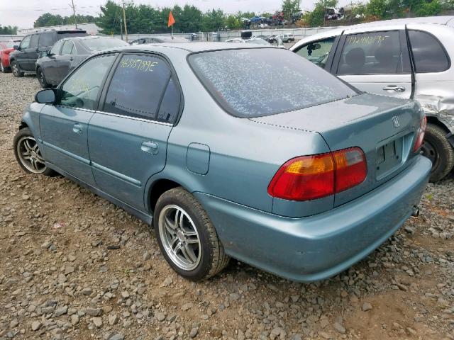 2HGEJ6611YH551777 - 2000 HONDA CIVIC BASE BLUE photo 3