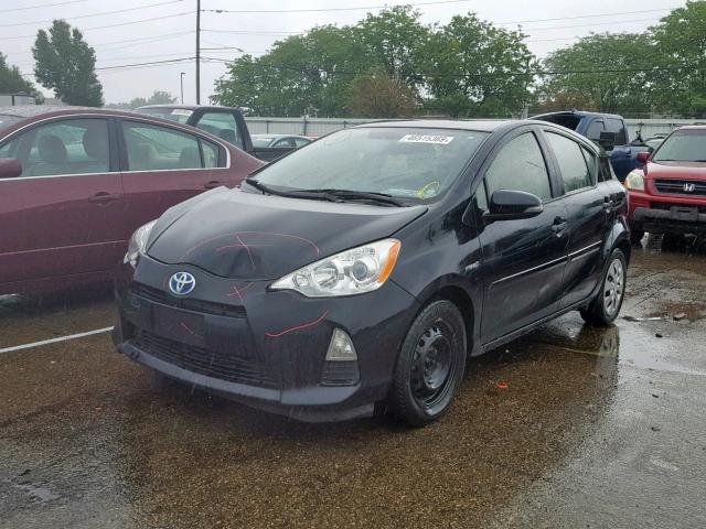 JTDKDTB32E1084037 - 2014 TOYOTA PRIUS C BLACK photo 2