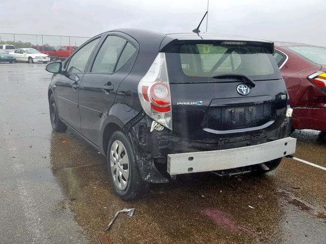 JTDKDTB32E1084037 - 2014 TOYOTA PRIUS C BLACK photo 3