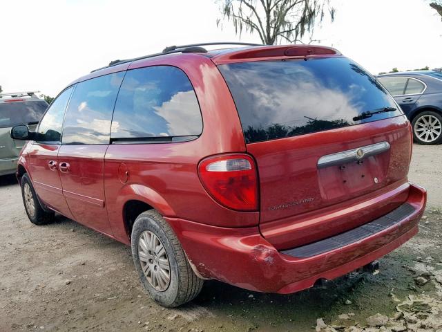 2A4GP44R27R340447 - 2007 CHRYSLER TOWN & COU RED photo 3