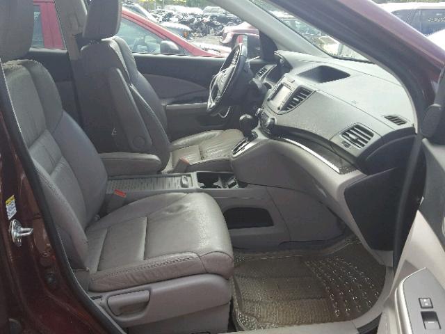 5J6RM4H78DL015767 - 2013 HONDA CR-V EXL BURGUNDY photo 5