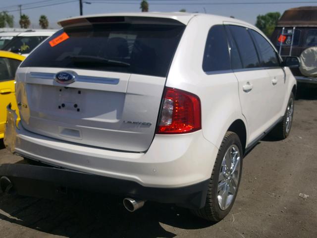 2FMDK3KC5BBB11371 - 2011 FORD EDGE LIMIT WHITE photo 4