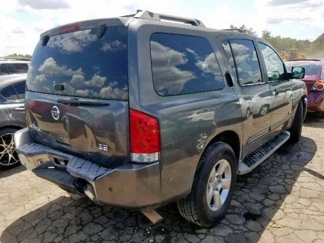 5N1AA08A96N702582 - 2006 NISSAN ARMADA SE GRAY photo 4