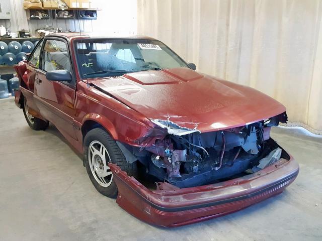 1G1JF14T2M7122734 - 1991 CHEVROLET CAVALIER Z BURGUNDY photo 1