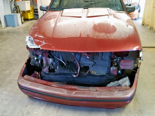 1G1JF14T2M7122734 - 1991 CHEVROLET CAVALIER Z BURGUNDY photo 10