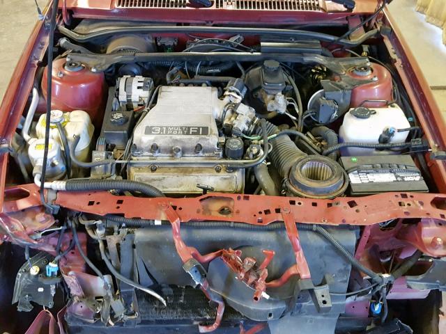 1G1JF14T2M7122734 - 1991 CHEVROLET CAVALIER Z BURGUNDY photo 7