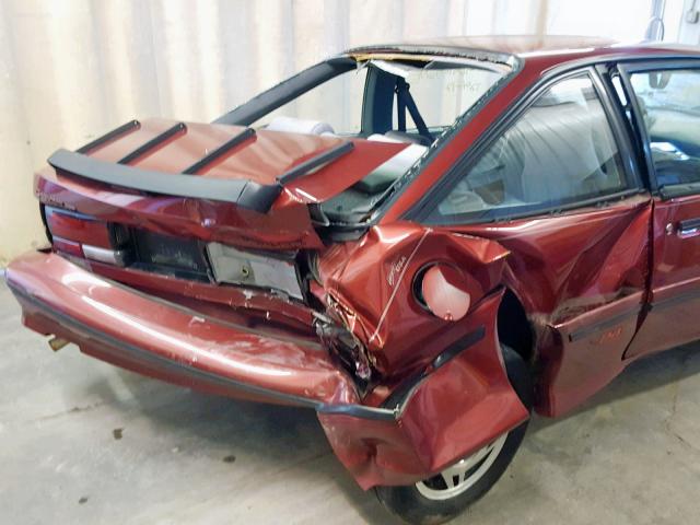 1G1JF14T2M7122734 - 1991 CHEVROLET CAVALIER Z BURGUNDY photo 9