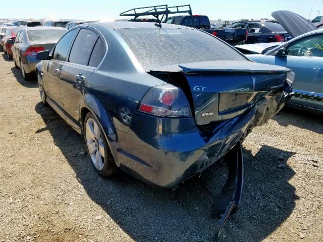 6G2EC57Y39L184570 - 2009 PONTIAC G8 GT BLUE photo 3