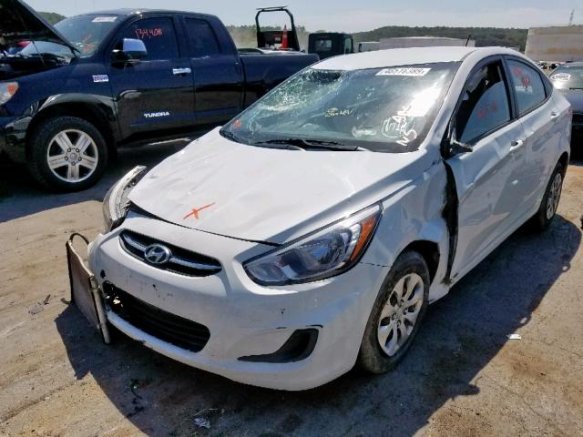 KMHCT4AE0GU967230 - 2016 HYUNDAI ACCENT SE WHITE photo 2