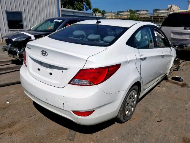 KMHCT4AE0GU967230 - 2016 HYUNDAI ACCENT SE WHITE photo 4