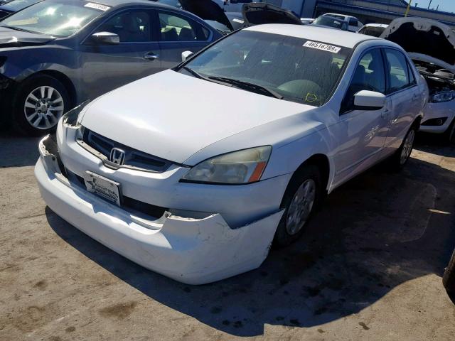 1HGCM56373A041161 - 2003 HONDA ACCORD LX WHITE photo 2