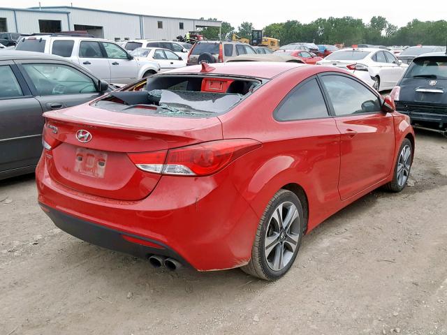 KMHDH6AE6DU006192 - 2013 HYUNDAI ELANTRA CO RED photo 4