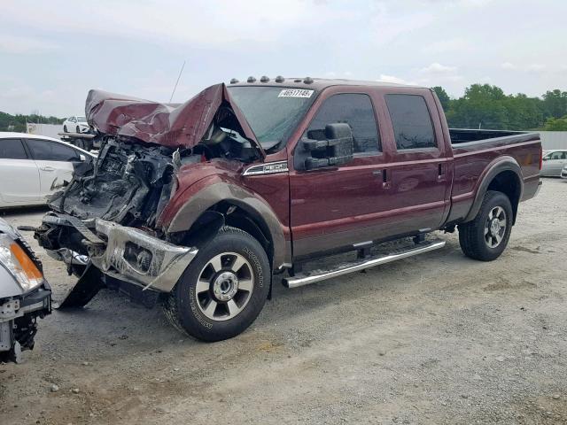 1FT8W3BT0GEC50345 - 2016 FORD F350 SUPER BURGUNDY photo 2